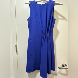 Reiss US size 2 blue dress with front ruffle